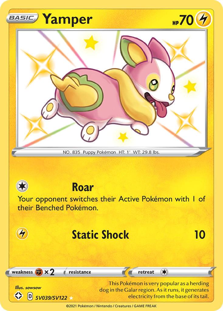 Shining Fates Yamper Pokémon card